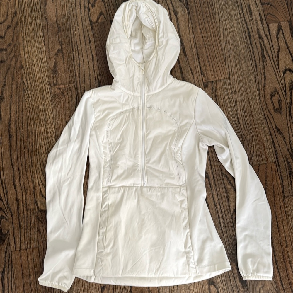 lululemon athletica White Hooded Jacket